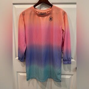 Converse Girls Size XL (13-15yrs) Colorful Terry  Long Sleeve Shirt Dress